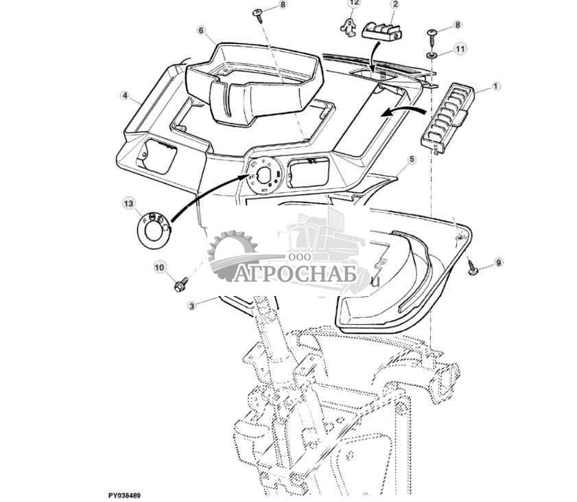 ПРИБОРНАЯ ПАНЕЛЬКОЖУХ, ВЕРХНИЙ 